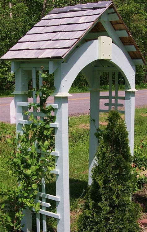 Sap from overhanging trees will encourage mildew. An arbor with a cedar shake roof, available in your color ...