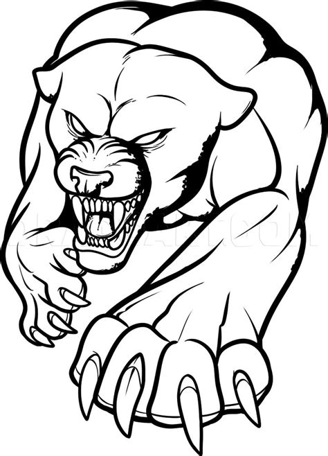 How To Draw A Panther Tattoo Panther Tattoo Step By Step Drawing