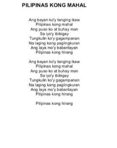 Pilipinas Kong Mahal Lyrics Brainlyph