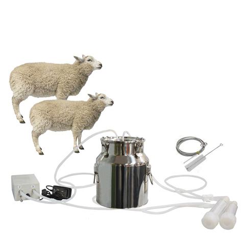 Cjwdz Milking Machine For Goats Cows Pulsation Vacuum Pump Milker Milking Supplies W Stainless
