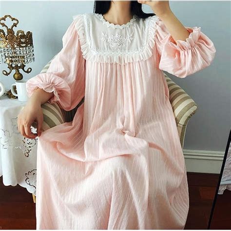 Victorian Nightgown Victorian Cotton Nightgown Edwardian Dress For