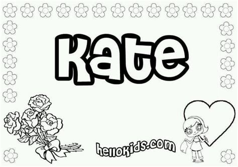 Anime lovers we got you covered. Kate name | Name coloring pages, Coloring pages, Beginning ...