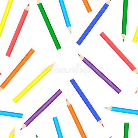 Pencils Seamless Rainbow Stock Illustrations 599 Pencils Seamless