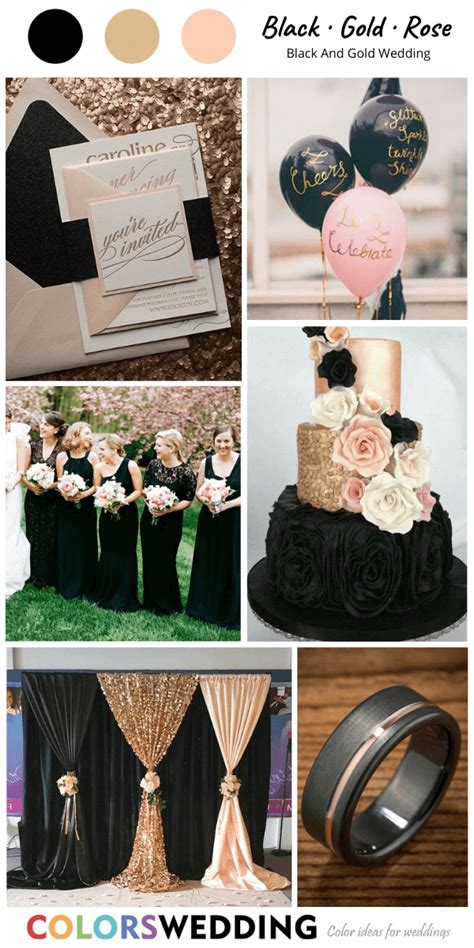 Perfect 8 Black And Gold Wedding Color Combos Gold Wedding Colors