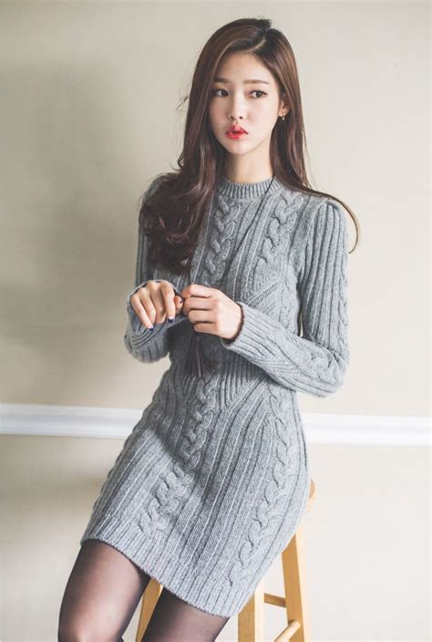 Jung Yun 정윤 Huge Batch Of Sets Sweater Dress Dresses Grey Sweater