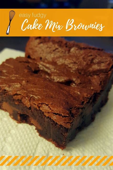 Fudgy Cake Mix Brownies With Chocolate Cake Mix Vegetable Oil Milk