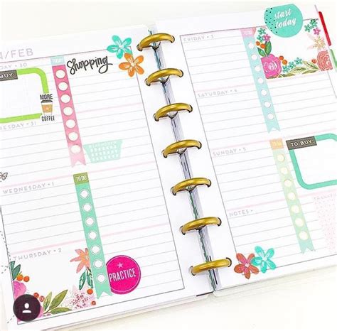 Mini Happy Planner Page Layout Mini Happy Planner Happy Planner