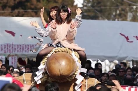 hodare fertility festival in nagaoka japan people flock to touch massive 95st penis metro news