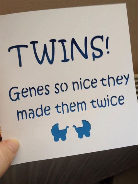 Twins Card Twins Birthday Card Card For Twins Papercut Card Funny