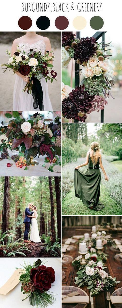 Top 9 Fall Wedding Color Schemes For 2019—burgundy And Emerald Green