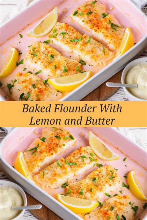 The ingredients for the salsa are in their prime right now, and if you don't have halibut, use another flaky whitefish like tilapia or flounder. fish Baked Flounder With Lemon and Butter in 2020 | Fish ...