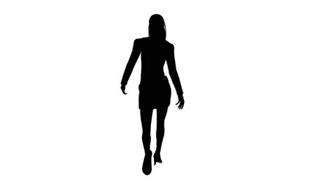 Woman Walking Up Stairs Silhouette