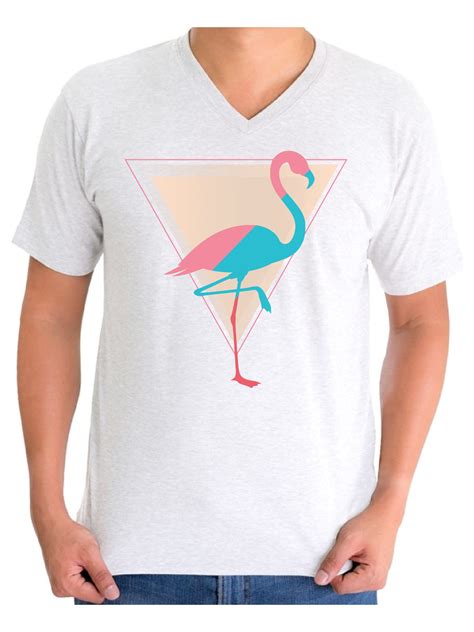 Awkward Styles Hawaiian Shirts Flamingo V Neck Shirt For Men Pink