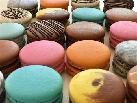 Assorted macarons. Chocolate, smores, raspberry, cookie and cream
