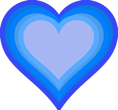 Free Vector Graphic Heart Blue Love One Romance Free Image On