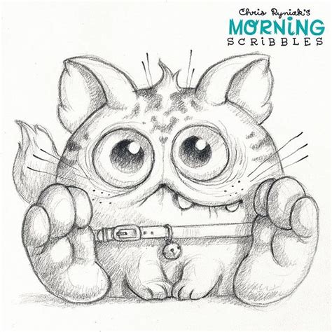 Weird Cat 🐱🙃 Morningscribbles Cute Monsters Drawings Cute Drawings