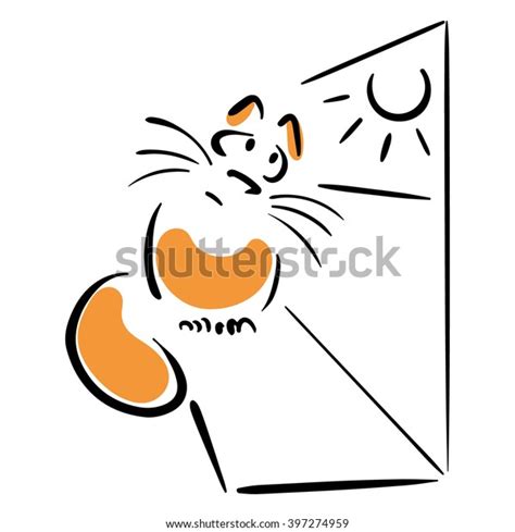 Cat Looking Out Window Stock Vector Royalty Free 397274959 Shutterstock