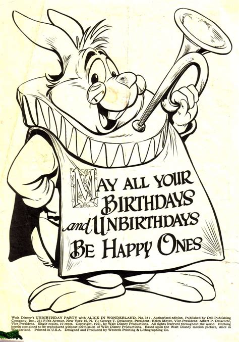 Walt Disneys Unbirthday Party With Alice In Wonderland Dell Four
