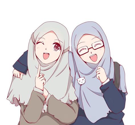 1000 Gambar Kartun Muslimah Cantik Bercadar Kacamata Kartun Animasi