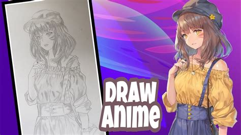 How To Draw Anime Using Only One Pencil [anime Drawing Tutorial For Beginners] Youtube