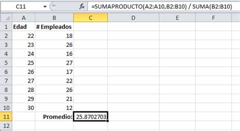 Promedio Ponderado Excel Total