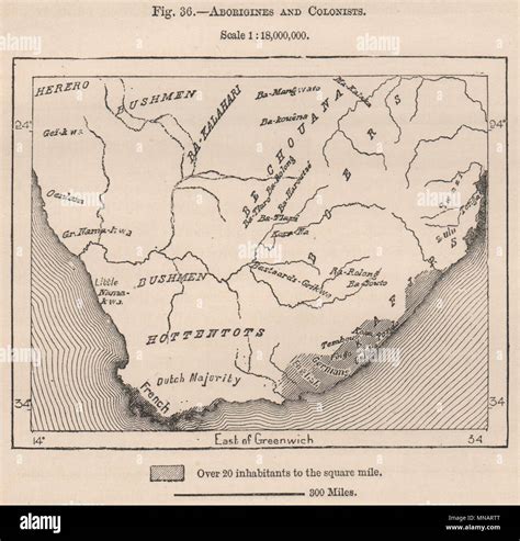 Los Aborígenes Y Los Colonos Sudáfrica Cape Colony 1885 Antigua