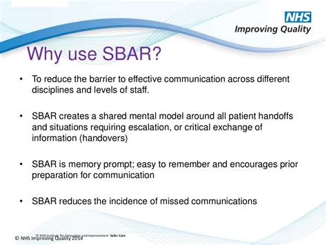 Communication Using The Sbar Tool