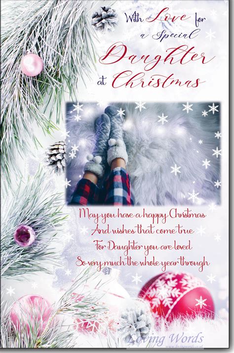daughter at christmas greeting cards by loving words
