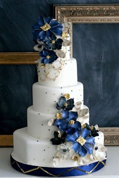 Royal Blue Wedding Cake Ideas