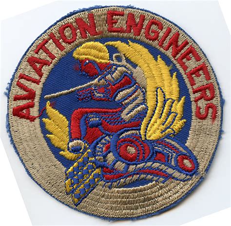 Scarce Wwii Us Army Air Forces Aviation Engineers Jacket Patch Flying