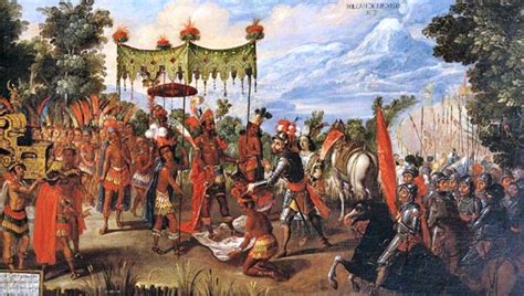México Df Aztec Empire Conquistador Painting