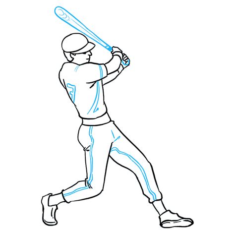 How To Draw Baseball Players Step By Step Baseball Wall