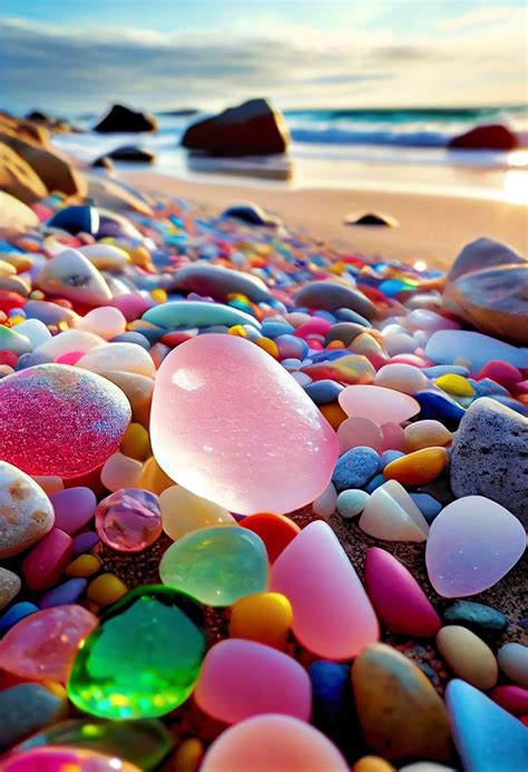 Nature Stone Island Colourful Stone Cellphone Beach Sunlight Water Wallpaper Resolution
