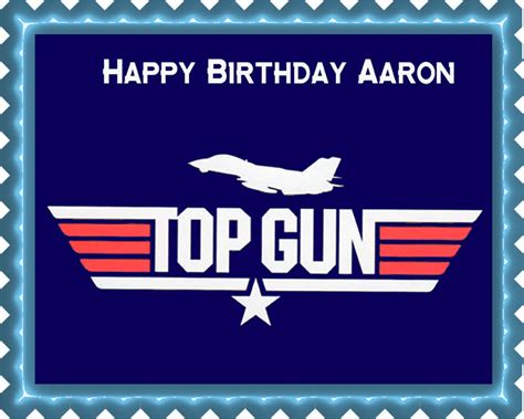 Top Gun Edible Birthday Cake Topper