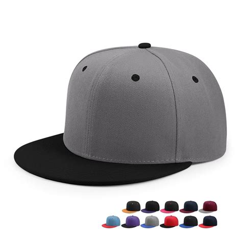 Wholesale Hip Hop Flat Peaked Cap Adult Solid Color Patched Baseball