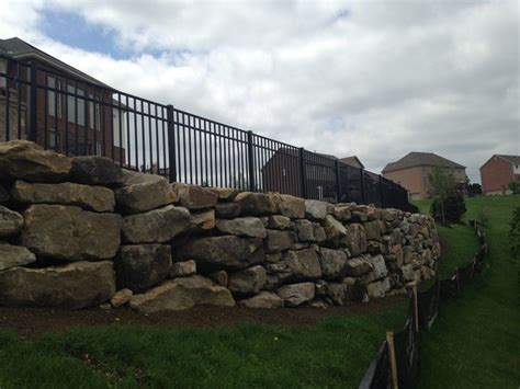 Boulder Wall With Wrought Iron Fencing Wrought Iron Fences Iron Fence Bouldering