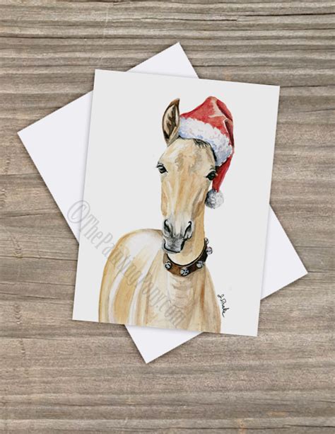 Santa Horse Foal Equestrian Christmas Cards 10 Pk The Painting Pony