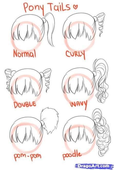 Drawing Hair Ponytail Drawings Ponytail Drawing How To Draw Hair