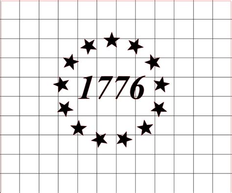 1776 Stars Decal Etsy