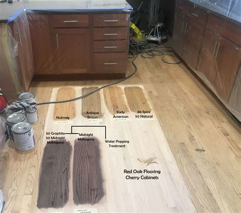 Red Oak Flooring Stain Options With Cherry Cabinets Nutmeg Antique