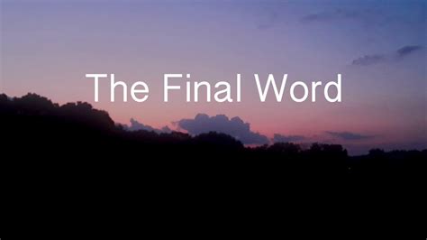 The Final Word Audiobook Youtube