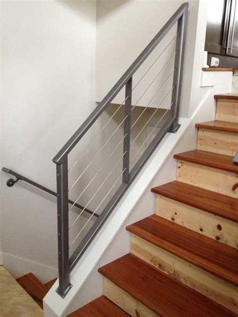 Custom Interior Cable Railing With 316 Stainless Steel Cables And