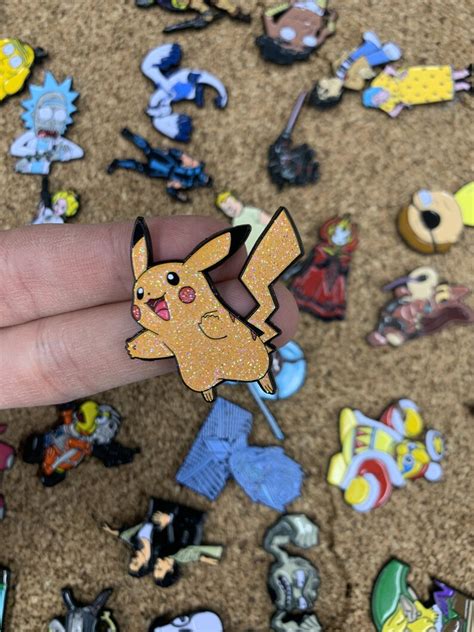 Shiny Pikachu Pokemon Custom Enamel Pin Pin Badges Retro Etsy