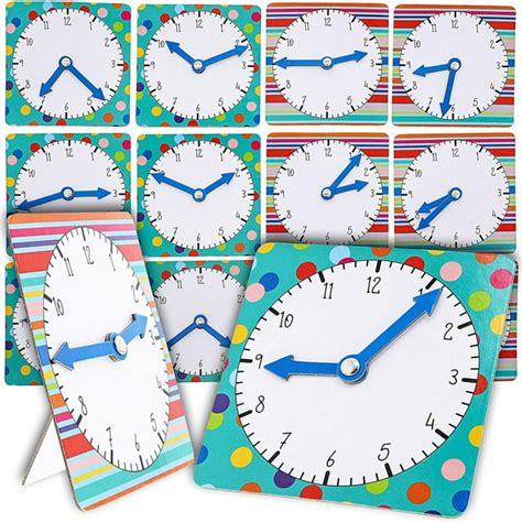 12 Pack Learn To Tell Time Teaching Clock For Kids And Students 2