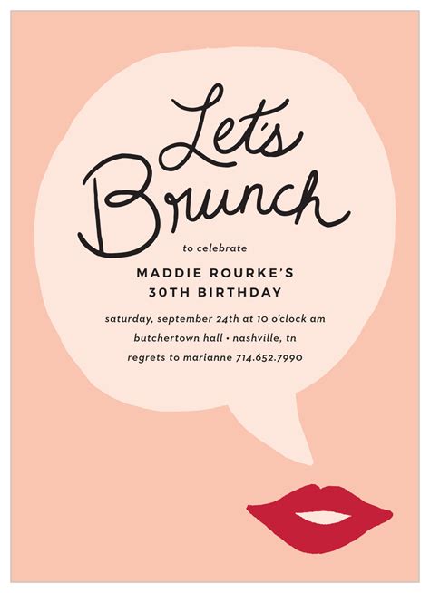 Brunch Bubble Milestone Birthday Invitations By Basic Invite