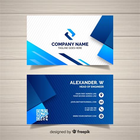 Choose from beautiful business card templates to create your own business card in minutes. Business card template with geometric shapes | Free Vector