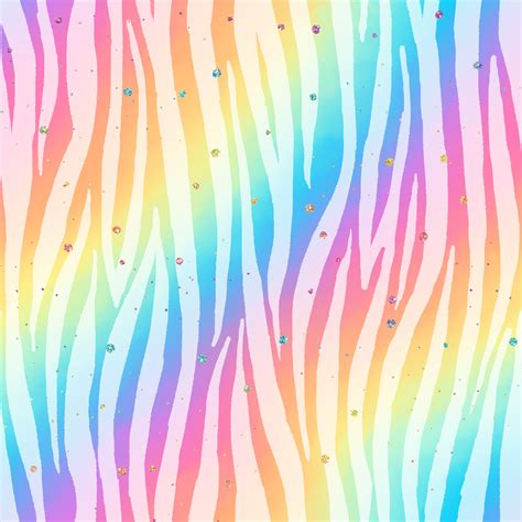 Pastel Rainbow Zebra Stripes 12x12 Patterned Vinyl Sheet Icraftvinyl