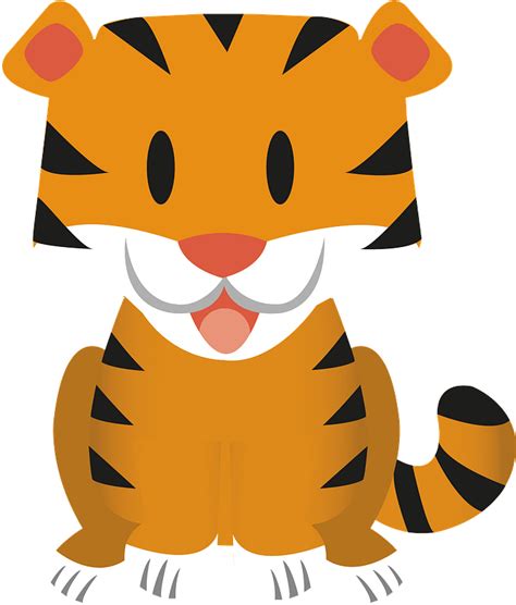 Download Cute Baby Tiger Clipart Simple Baby Tiger Cartoon Png