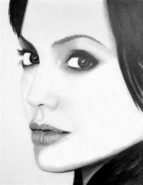 Angelina Jolie I Drawing By Joel Smith