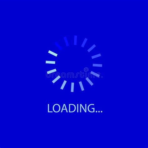 Vector Blue Loading Icon System Update Load Process Background Stock